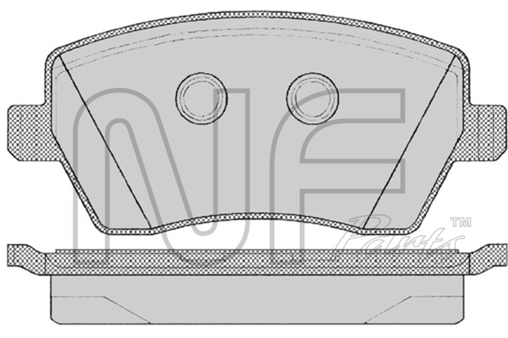 NF PARTS stabdžių trinkelių rinkinys, diskinis stabdys NF0010851